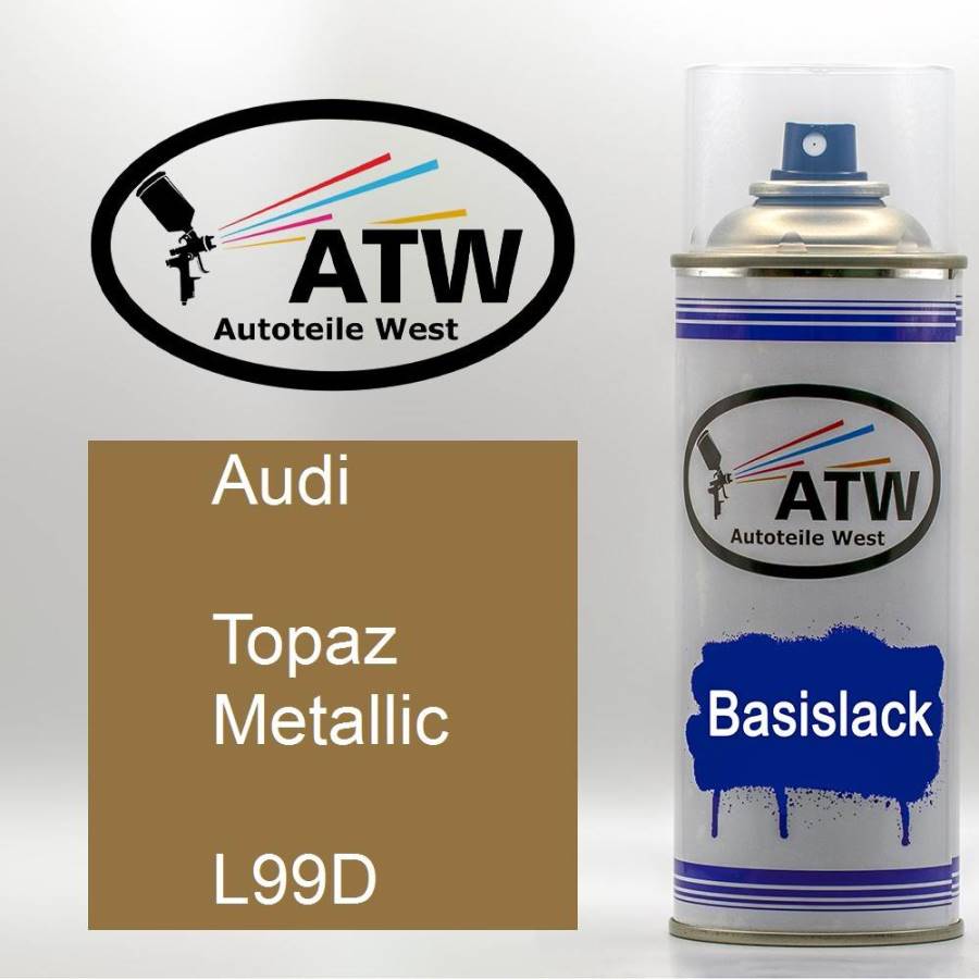 Audi, Topaz Metallic, L99D: 400ml Sprühdose, von ATW Autoteile West.